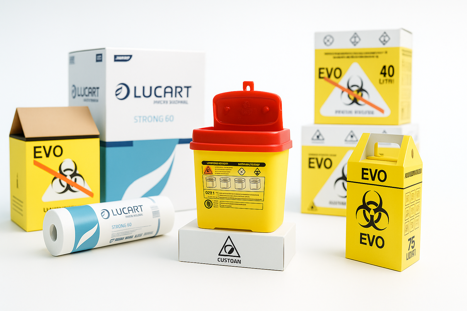 Consumabile medicale: recipiente și cutii de colectare deșeuri