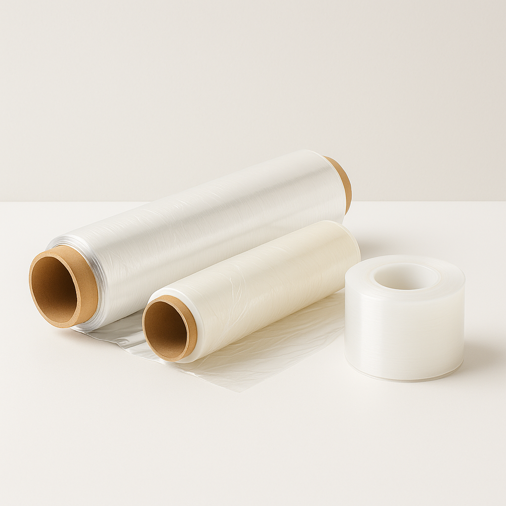 Folii alimentare – rolă aluminiu 30/45 cm, folie stretch 30–45 cm și folie de sigilare caserole 185 mm, pentru uz HoReCa și retail
