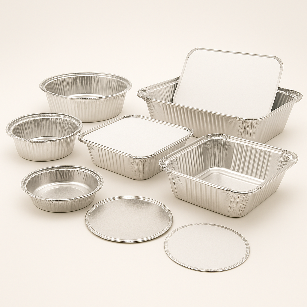 Caserole din aluminiu pentru catering, diverse volume, cu și fără capac – Netpack