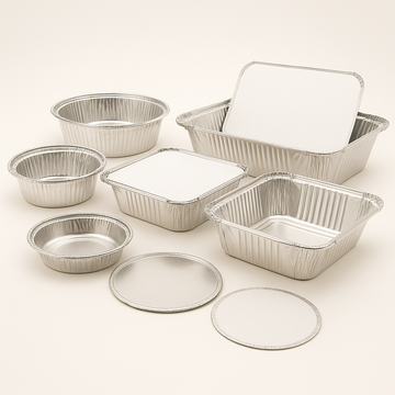 Caserole din aluminiu pentru catering, diverse volume, cu și fără capac – Netpack