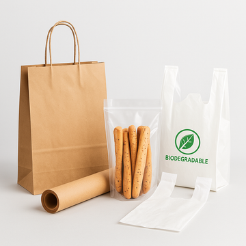 Pungi și sacoșe Netpack – pungi de hârtie, hârtie de împachetat, pungi alimentare transparente și sacoșe biodegradabile