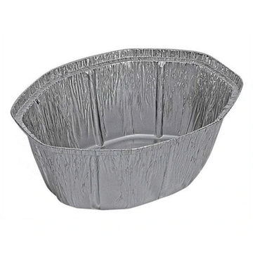 Caserole Aluminiu P24 pentru Pui Întreg 2400ml cu Capac Oval – Set 100 buc