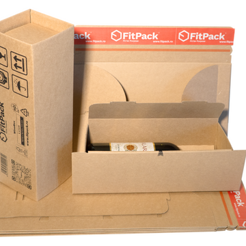 WineBox – Cutii Carton pentru Sticle cu Bandă Adezivă și Fâșie de Rupere