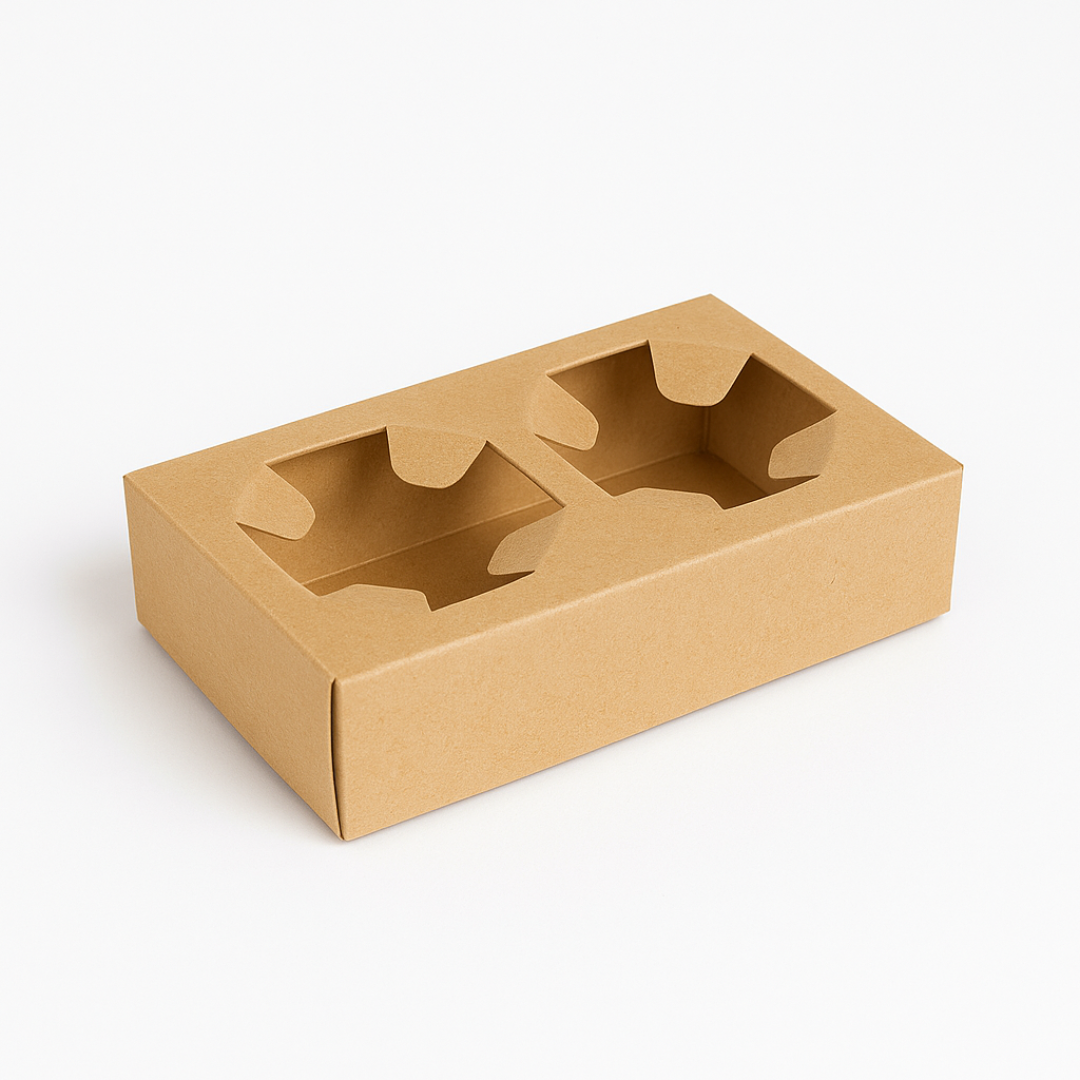 Suport Carton Natur pentru 2 și 4 Cupe – Ambalaj Ecologic pentru Băuturi | Netpack