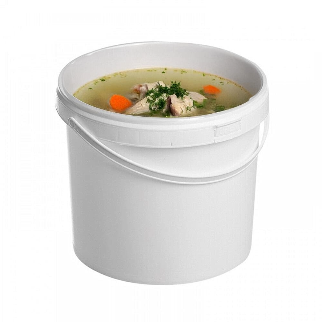 Găleată Albă Y3 cu Capac – 3 Litri (10 buc/set)