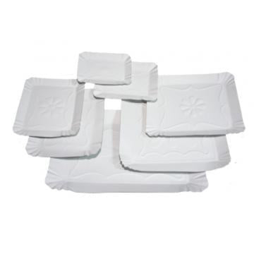 Tăvițe Carton Alb T2–T12, Diverse Dimensiuni | 100 buc/set