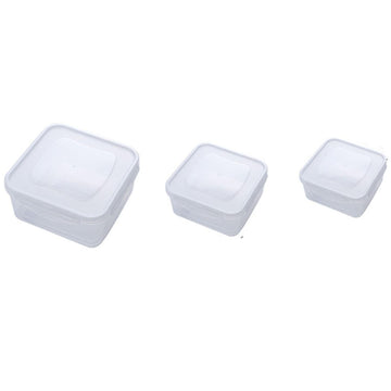 Cutii Plastic Albe Pătrate KT5 – Set 6 Bucăți | 5 kg & Capace
