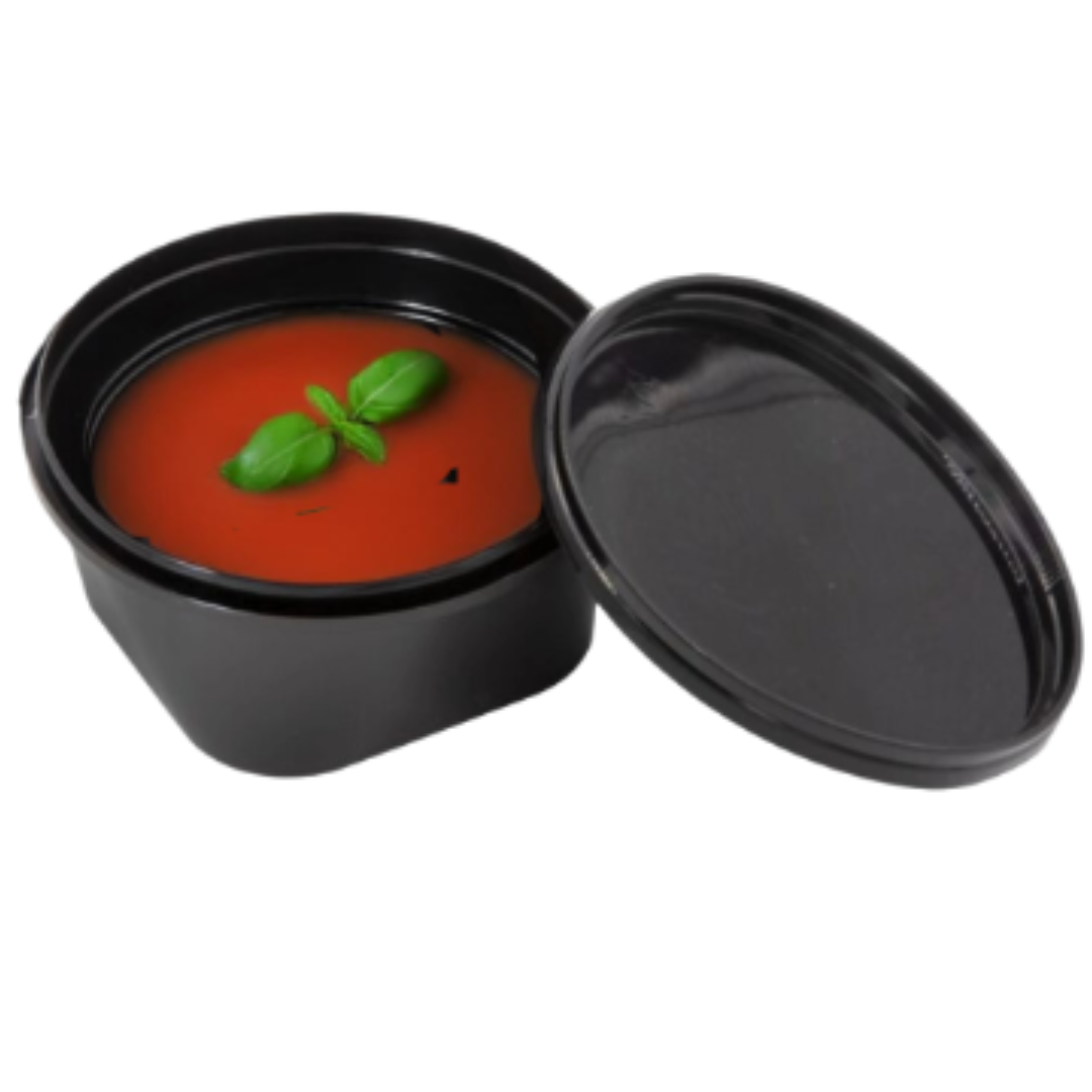 Set bol supă 16 oz + capac Ø130 mm – ambalaje HORECA, Netpack