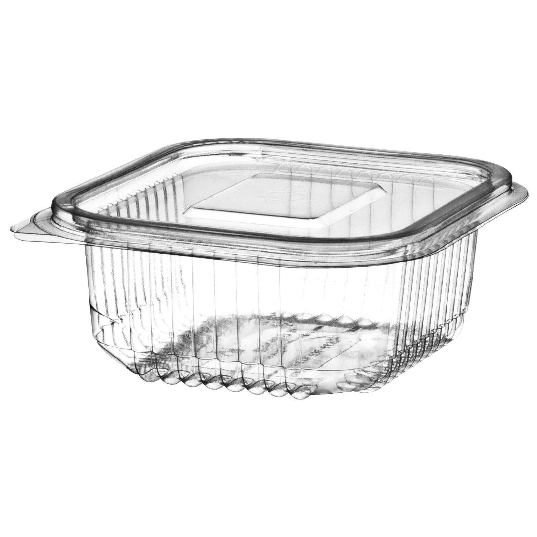 Caserole PET cu Capac Plat Atașat – 150 ml până la 1500 ml (100 buc/set)
