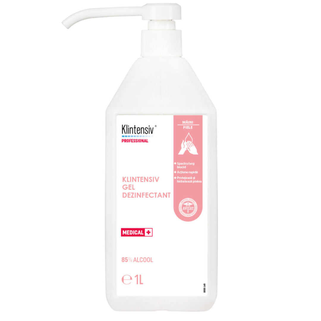 Klintensiv gel dezinfectant pentru maini, flacon 1 L cu pompa