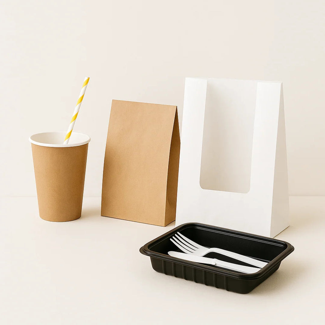 Pungi kraft și caserole alimentare — ambalaje HoReCa Netpack