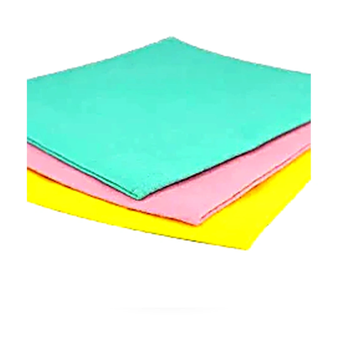 Lavete microfibră 40×40 cm – set 3 culori (turcoaz, roz, galben), foto produs pe fundal alb | Netpack
