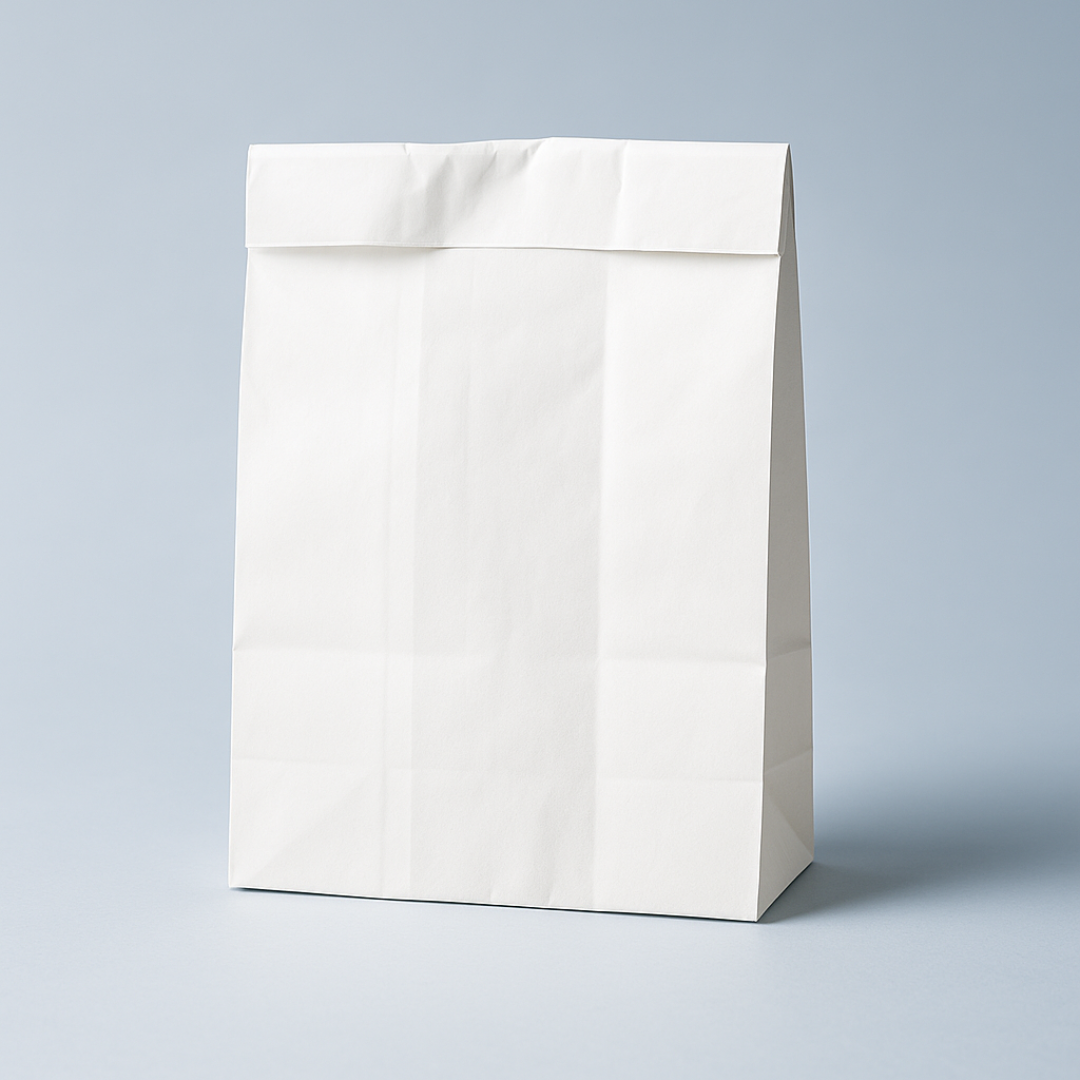 Pungă albă din hârtie pentru sandwich – ambalaj alimentar biodegradabil Netpack
