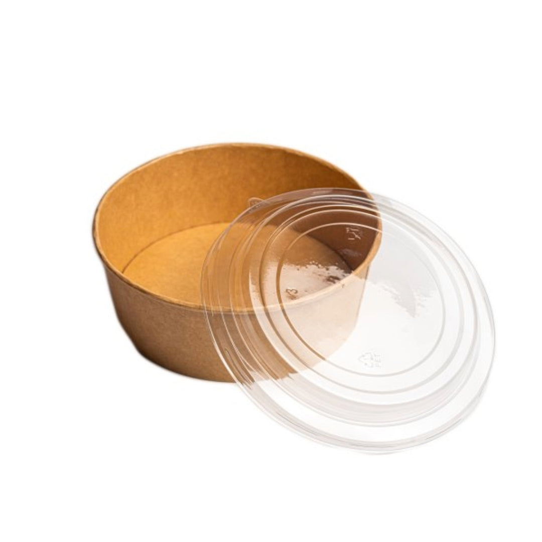Boluri Salată Carton Fresh & Kraft Natur – 550, 750 și 1300 cc + Capace | 50 buc/set