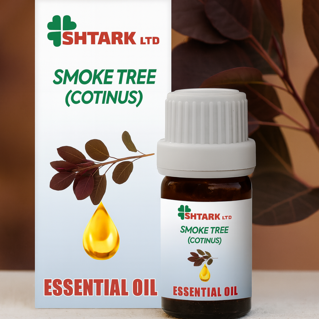 Ulei esențial de Cotinus Smoke Tree Netpack 10 ml, aromă lemnoasă și caldă pentru aromaterapie și parfumarea încăperilor.
